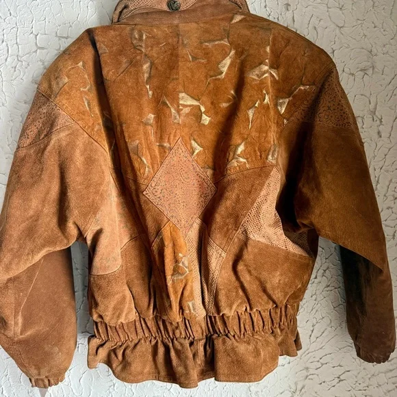 🧥 Wilnit Genuine Leather Patchwork Jacket – Vintage Boho Style 🧥 - Picture 16 of 16